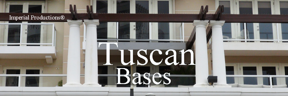 Tuscan bases used in pergola