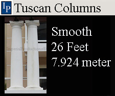 Tuscan columns 26 feet smooth
