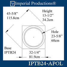 IPTB24 fits a 23-1/2" column