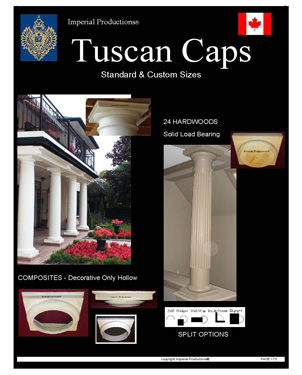 Tuscan Capitals for columns Canada $ Catalog