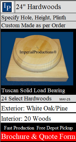 Custom Hardwood Base 24 inch