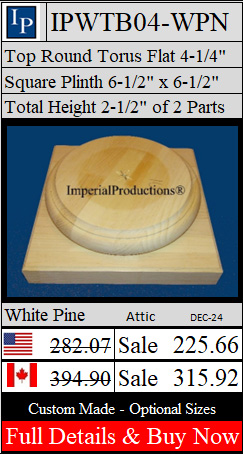 Hardwood Tuscan Base 4 inch