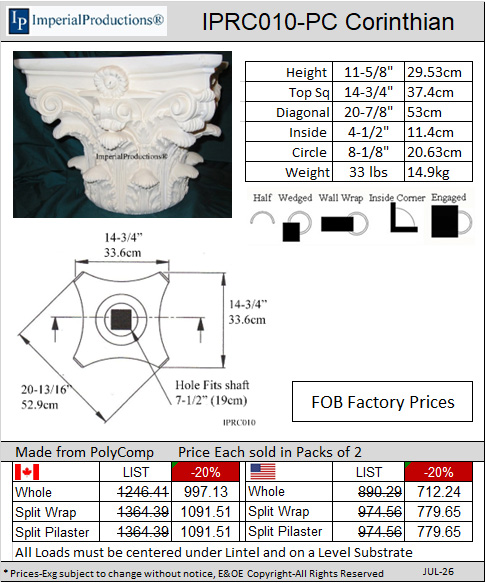 IPRC010-PC Corinthian capital