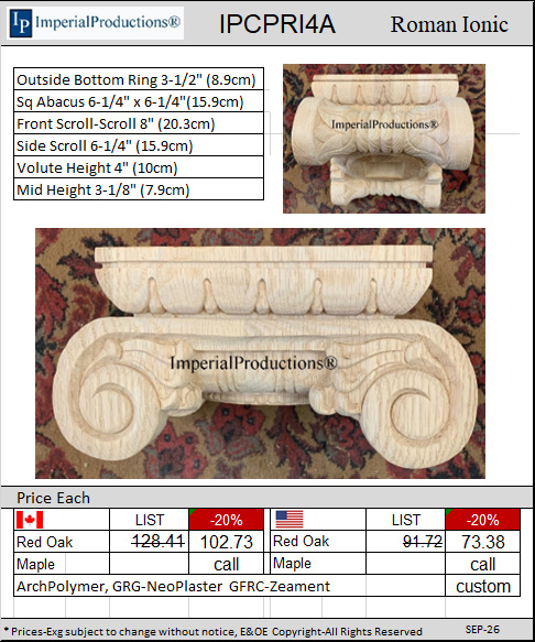 IPCPRI4A roman ionic capital
