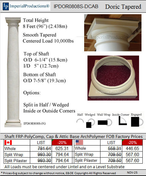 Doric Column brochure and quote form