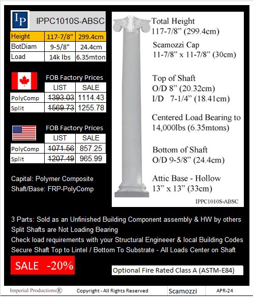 IPPC1010S-ABSC Scamozzi Column