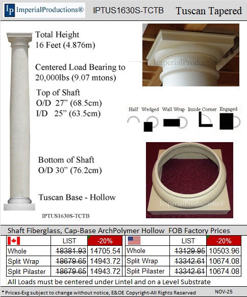 IPTUS1630S-TCTB Tuscan 16 Feet 30 inch diameter