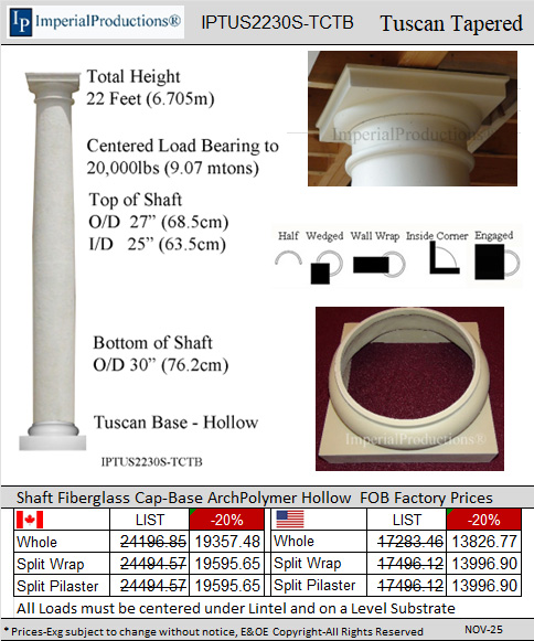 IPTUS2230S-TCTB Tuscan 22 Feet 30 inch diameter