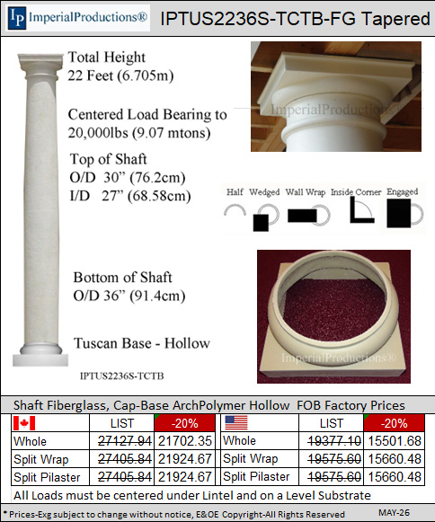 IPTUS2236S-TCTB Tuscan 22 Feet 36 inch diameter