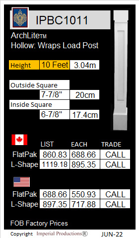 IPBC1011 Recessed Panel 10 Feet x 7-7/8"