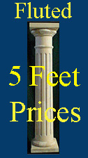 5 Feet Fluted Tuscan Columns