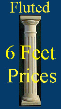6 Feet Fluted Tuscan Columns