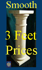 Smooth 3 Feet tuscan columns