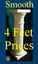 smooth 4 feet tuscan columns
