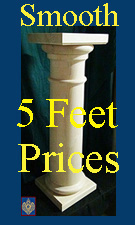 smooth 5 Feet tuscan columns