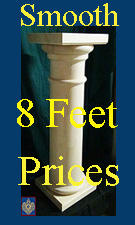 smooth 8 feet tuscan columns