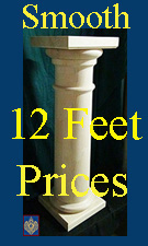 smooth 12 Feet tuscan columns