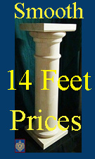 14 Feet smooth tuscan columns